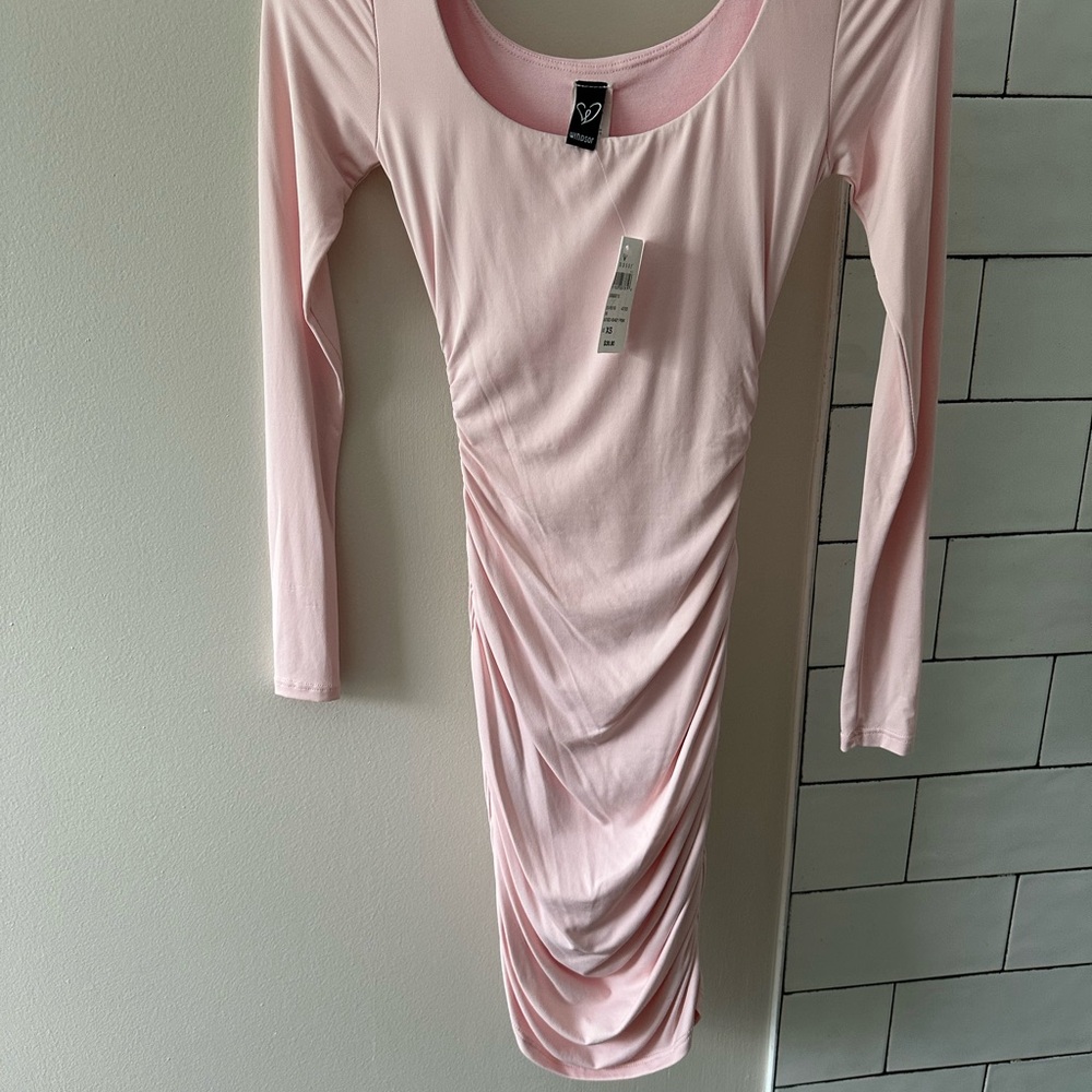Windsor pink Long Sleeve Dress nwt XS
